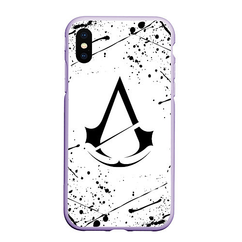 Чехол iPhone XS Max матовый ASSASSINS CREED / 3D-Светло-сиреневый – фото 1