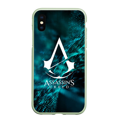 Чехол iPhone XS Max матовый ASSASSINS CREED / 3D-Салатовый – фото 1