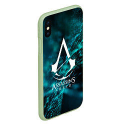 Чехол iPhone XS Max матовый ASSASSINS CREED, цвет: 3D-салатовый — фото 2