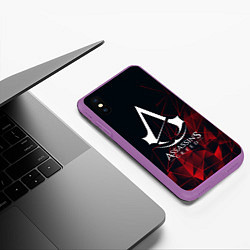 Чехол iPhone XS Max матовый ASSASSINS CREED, цвет: 3D-фиолетовый — фото 2