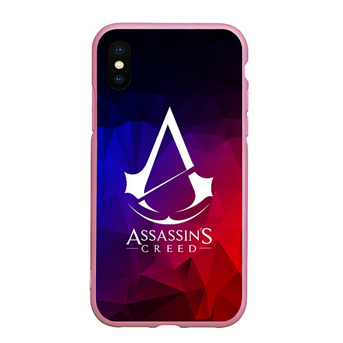 Чехол iPhone XS Max матовый ASSASSINS CREED / 3D-Розовый – фото 1