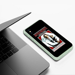 Чехол iPhone XS Max матовый Антон Чехов, цвет: 3D-салатовый — фото 2