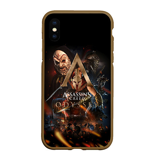 Чехол iPhone XS Max матовый ASSASSINS CREED / 3D-Коричневый – фото 1