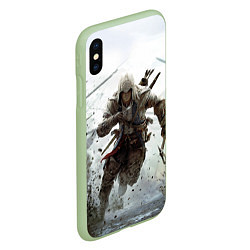 Чехол iPhone XS Max матовый ASSASSINS CREED, цвет: 3D-салатовый — фото 2