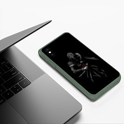 Чехол iPhone XS Max матовый Assassin’s Creed, цвет: 3D-темно-зеленый — фото 2