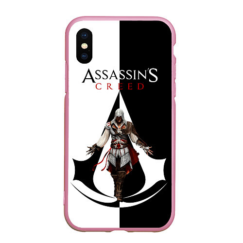 Чехол iPhone XS Max матовый Assassin’s Creed / 3D-Розовый – фото 1