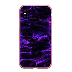 Чехол iPhone XS Max матовый Текстуры, цвет: 3D-розовый