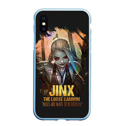 Чехол iPhone XS Max матовый Jinx / 3D-Голубой – фото 1