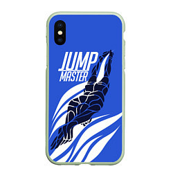 Чехол iPhone XS Max матовый Jump master, цвет: 3D-салатовый