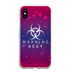 Чехол iPhone XS Max матовый Warning NCoV