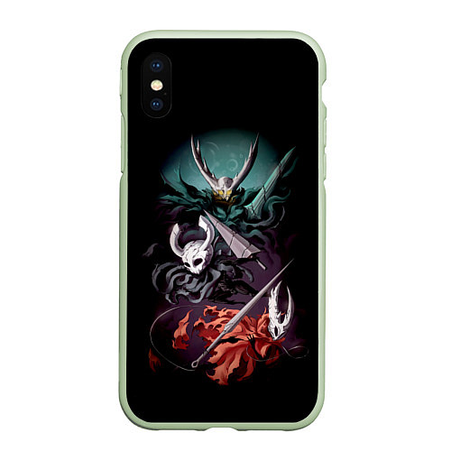 Чехол iPhone XS Max матовый Hollow Knight / 3D-Салатовый – фото 1
