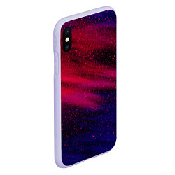 Чехол iPhone XS Max матовый Текстура, цвет: 3D-светло-сиреневый — фото 2