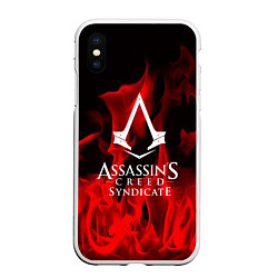 Чехол iPhone XS Max матовый Assassin’s Creed: Syndicate, цвет: 3D-белый