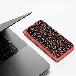 Чехол iPhone XS Max матовый Растерянный Траволта, цвет: 3D-красный — фото 2