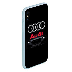 Чехол iPhone XS Max матовый AUDI, цвет: 3D-голубой — фото 2