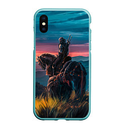 Чехол iPhone XS Max матовый The Witcher, цвет: 3D-мятный