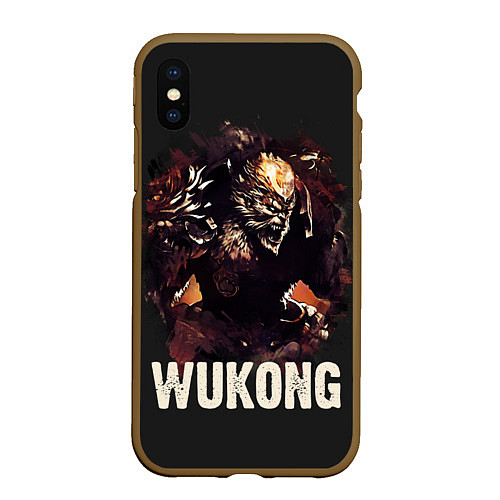 Чехол iPhone XS Max матовый Wukong / 3D-Коричневый – фото 1