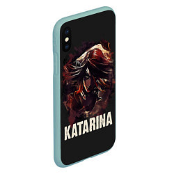 Чехол iPhone XS Max матовый Katarina, цвет: 3D-мятный — фото 2