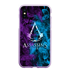 Чехол iPhone XS Max матовый Assassin's Creed, цвет: 3D-сиреневый