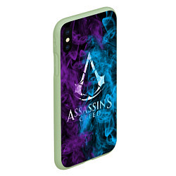 Чехол iPhone XS Max матовый Assassin's Creed, цвет: 3D-салатовый — фото 2