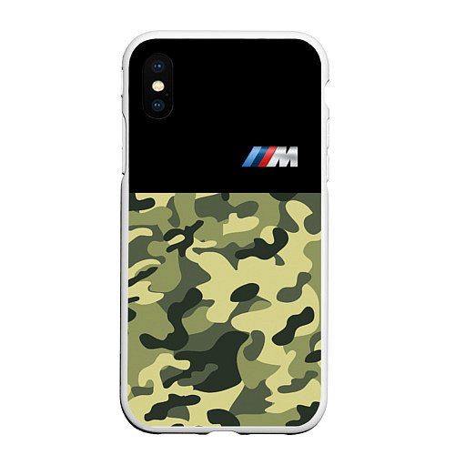 Чехол iPhone XS Max матовый BMW / 3D-Белый – фото 1