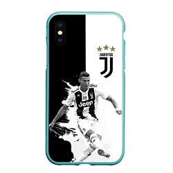 Чехол iPhone XS Max матовый Cristiano Ronaldo, цвет: 3D-мятный