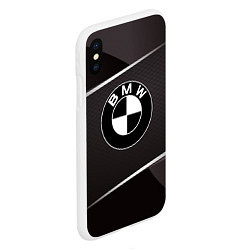 Чехол iPhone XS Max матовый BMW, цвет: 3D-белый — фото 2