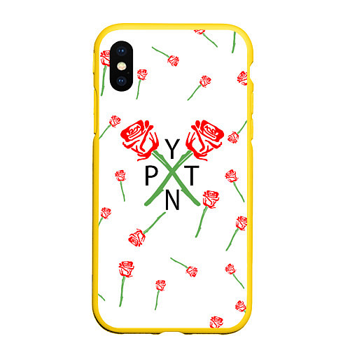 Чехол iPhone XS Max матовый Payton Moormeier: White Style / 3D-Желтый – фото 1