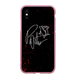 Чехол iPhone XS Max матовый Payton Moormeier: Black Style, цвет: 3D-розовый