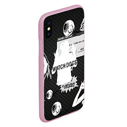 Чехол iPhone XS Max матовый WATCH DOGS 2, цвет: 3D-розовый — фото 2