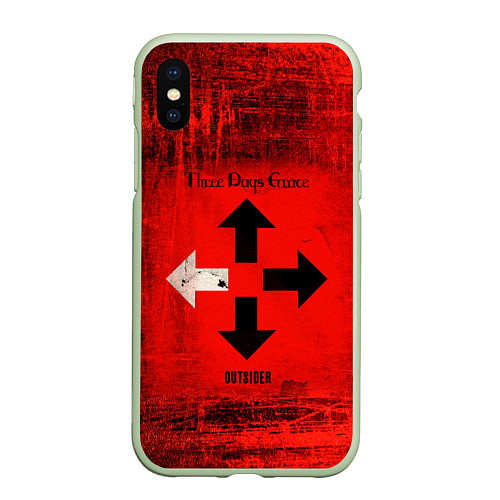 Чехол iPhone XS Max матовый Three Days Grace / 3D-Салатовый – фото 1