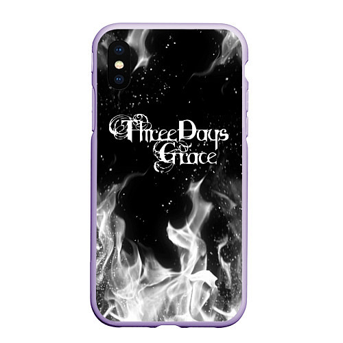 Чехол iPhone XS Max матовый Three Days Grace / 3D-Светло-сиреневый – фото 1