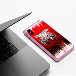Чехол iPhone XS Max матовый Three Days Grace, цвет: 3D-розовый — фото 2