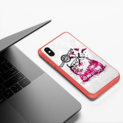 Чехол iPhone XS Max матовый Three days grace, цвет: 3D-красный — фото 2