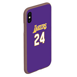 Чехол iPhone XS Max матовый Los Angeles Lakers Kobe Brya, цвет: 3D-коричневый — фото 2