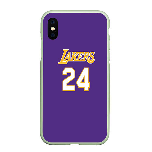 Чехол iPhone XS Max матовый Los Angeles Lakers Kobe Brya / 3D-Салатовый – фото 1