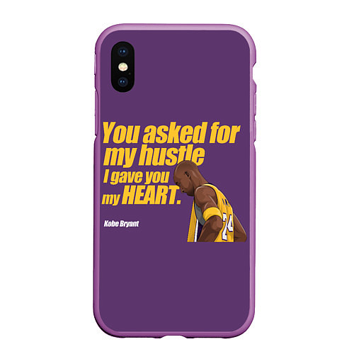 Чехол iPhone XS Max матовый Kobe Bryant / 3D-Фиолетовый – фото 1