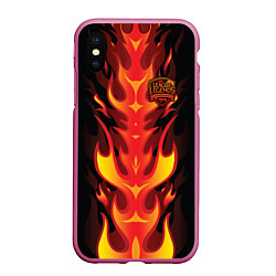 Чехол iPhone XS Max матовый League of Legends, цвет: 3D-малиновый