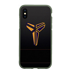 Чехол iPhone XS Max матовый Kobe Bryant, цвет: 3D-темно-зеленый