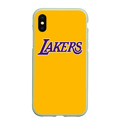 Чехол iPhone XS Max матовый Kobe Bryant, цвет: 3D-салатовый