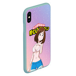 Чехол iPhone XS Max матовый MY HERO ACADEMIA, цвет: 3D-мятный — фото 2