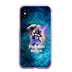 Чехол iPhone XS Max матовый Kobe Bryant, цвет: 3D-сиреневый