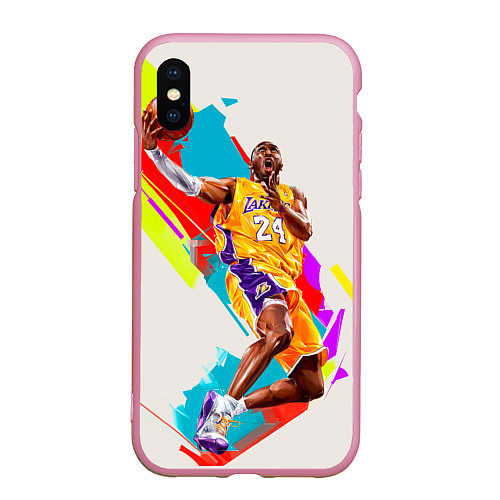 Чехол iPhone XS Max матовый Kobe Bryant / 3D-Розовый – фото 1