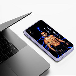 Чехол iPhone XS Max матовый TONY FERGUSON, цвет: 3D-светло-сиреневый — фото 2