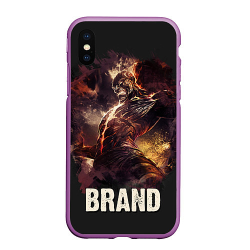 Чехол iPhone XS Max матовый Brand / 3D-Фиолетовый – фото 1