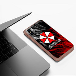 Чехол iPhone XS Max матовый UMBRELLA CORP, цвет: 3D-коричневый — фото 2