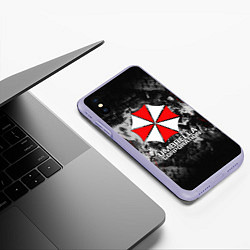 Чехол iPhone XS Max матовый UMBRELLA CORP, цвет: 3D-светло-сиреневый — фото 2