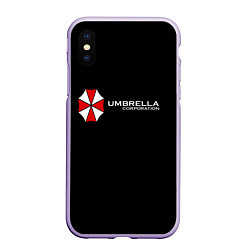 Чехол iPhone XS Max матовый Umbrella Corporation, цвет: 3D-светло-сиреневый