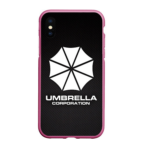 Чехол iPhone XS Max матовый Umbrella Corporation / 3D-Малиновый – фото 1