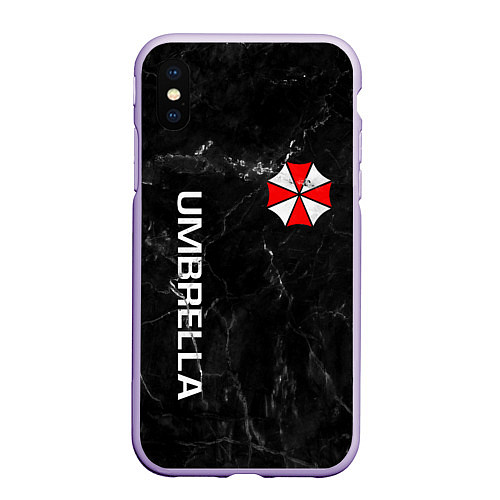 Чехол iPhone XS Max матовый UMBRELLA CORP / 3D-Светло-сиреневый – фото 1